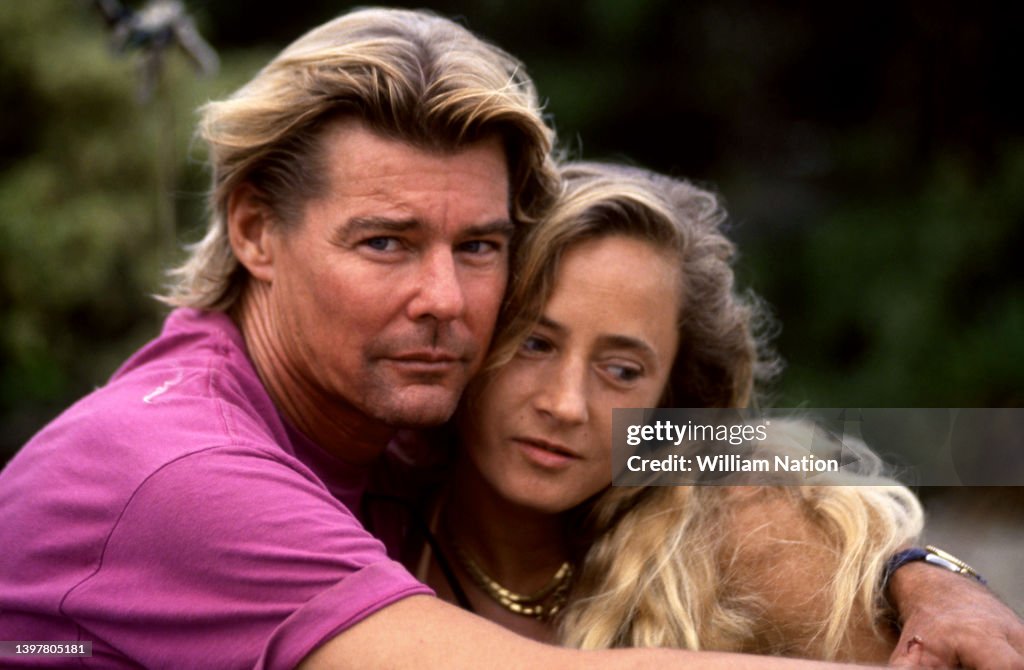 American actor Jan Michael Vincent and his wife Joanne Robinson, pose... News Photo Getty Images