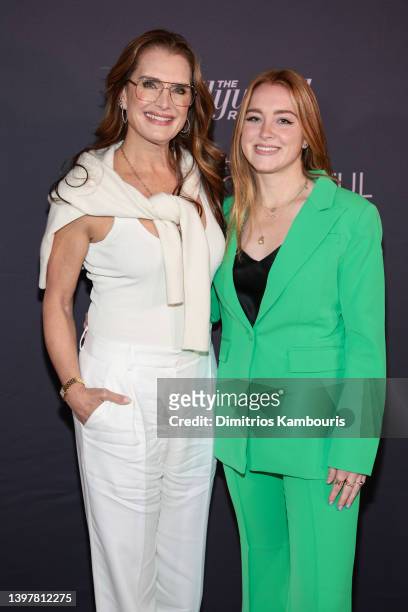 Brooke Shields and Rowan Francis Henchy attend The Hollywood Reporter Most Powerful People In Media Presented By A&E at The Pool on May 17, 2022 in...