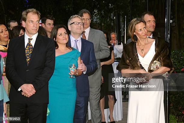 Actor Julian Sands, Lindsay Brunnock, actor Kenneth Branagh, actress Janet McTeer and Joe Coleman at the GREAT British Film Reception to honor the...
