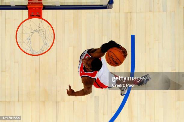 John Wall of the Washington Wizards and Team Chuck during the BBVA Rising Stars Challenge part of the 2012 NBA All-Star Weekend at Amway Center on...