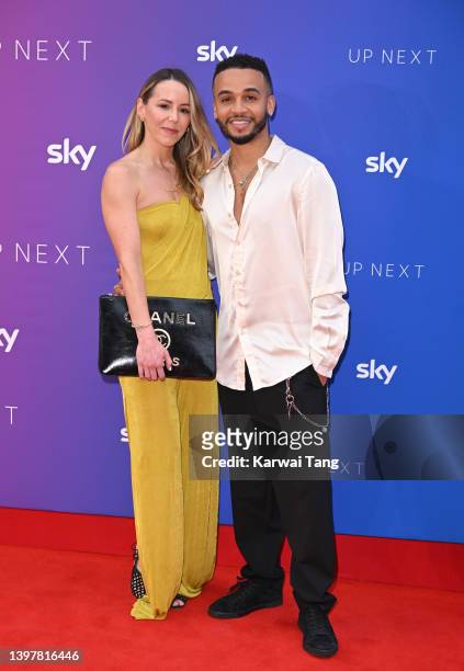 Sarah Richards and Aston Merrygold attend Sky's "Up Next" event at Theatre Royal on May 17, 2022 in London, England.