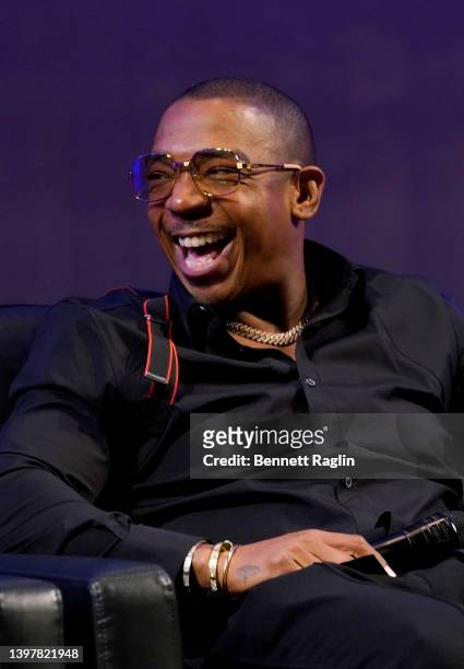 Ja Rule speaks onstage at the "Biography: Bobby Brown" And "Origins Of Hip Hop" NYC premiere event on May 17, 2022 in New York City.
