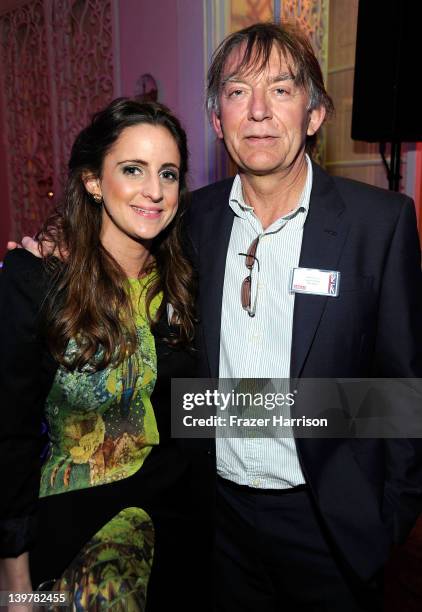 Beatice Rose from the British and Commonwealth Office and sound mixer Andy Nelson at the GREAT British Film Reception to honor the British nominees...