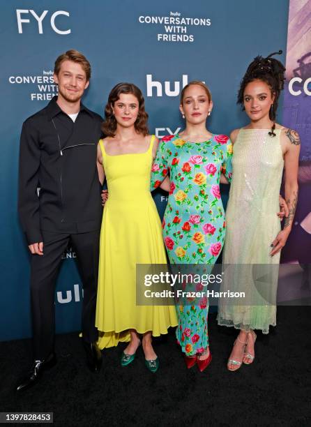 Joe Alwyn, Alison Oliver, Jemima Kirke, and Sasha Lane attend a Special Screening for Hulu's "Conversations With Friends" at Pacific Design Center on...