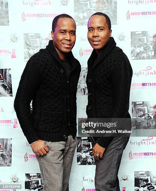 Antoine Boozier and Andre Von Boozier attend the Gossip Meets Couture official launch party at the Sky Room on February 24, 2012 in New York City.