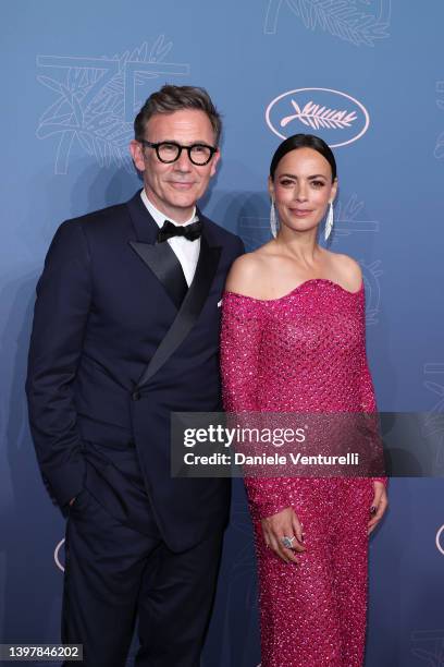 Michel Hazanavicius and Bérénice Bejo attends the opening ceremony gala dinner for the 75th annual Cannes film festival at Palais des Festivals on...