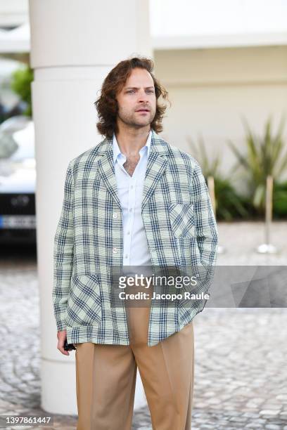 Alessandro Borghi is seen during the 75th annual Cannes film festival at on May 18, 2022 in Cannes, France.