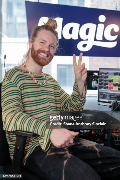 Sam Ryder visits Magic Radio on May 18, 2022 in London, England.