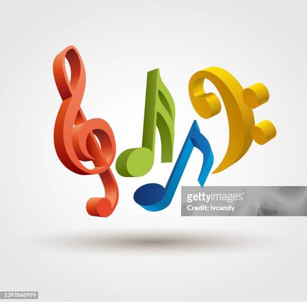 musical notizen  - note message stock-grafiken, -clipart, -cartoons und -symbole