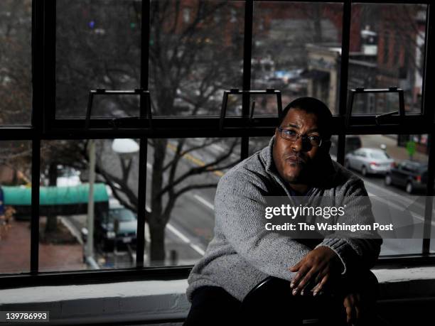 Roy Williams, a British playwright photographed at Studio Theatre in Washingotn, DC on February 11, 2012. Roy Williams' play "Sucker Punch" is...