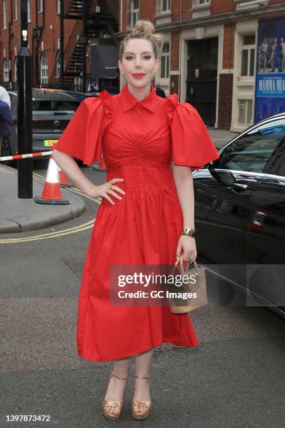 Katherine Ryan arriving for the Sky "Up Next" at Theatre Royal on May 17, 2022 in London, England.