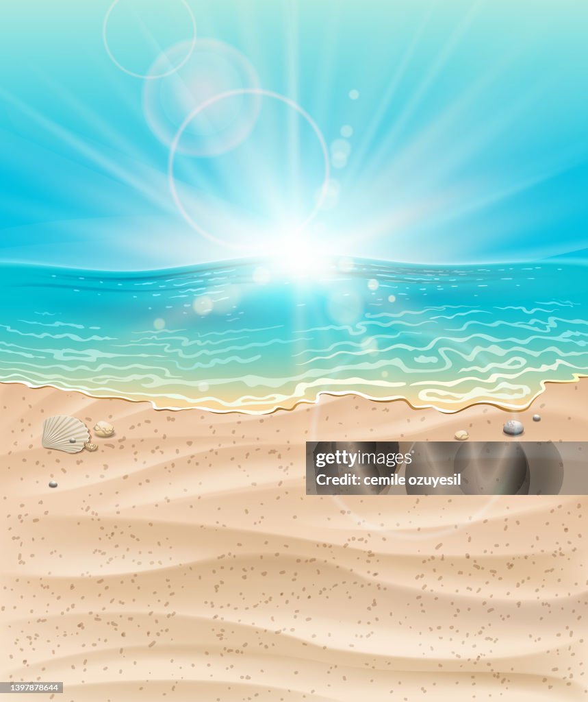 Blank sunny beach