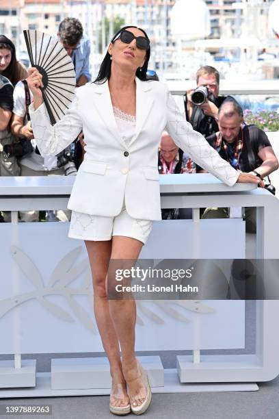 Rossy de Palma attends the photocall of the jury of the "Camera D'Or" section during the 75th annual Cannes film festival at Palais des Festivals on...