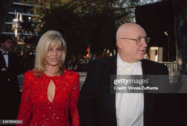 American singer Paula Ellis and her husband, American actor Rod Steiger attend the 68th Academy Awards, held at the Dorothy Chandler Pavilion in Los...