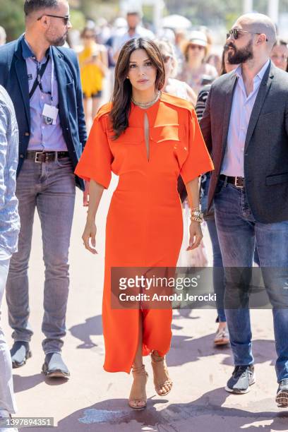 Eva Longoria is seen at the Martinez Hotel during the 75th annual Cannes film festival on May 18, 2022 in Cannes, France.