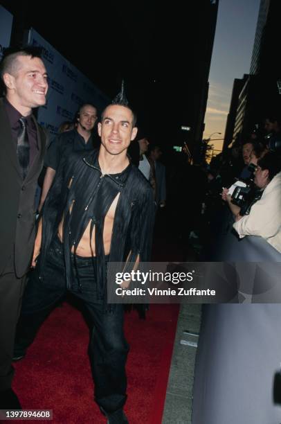 American guitarist and songwriter John Frusciante and American singer, songwriter and musician Anthony Kiedis, both of American rock band the Red Hot...