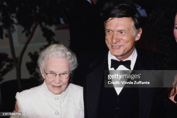 Grace Hefner and her son, American magazine publisher Hugh Hefner attend the 15th Annual American Film Institute Lifetime Achievement Awards...
