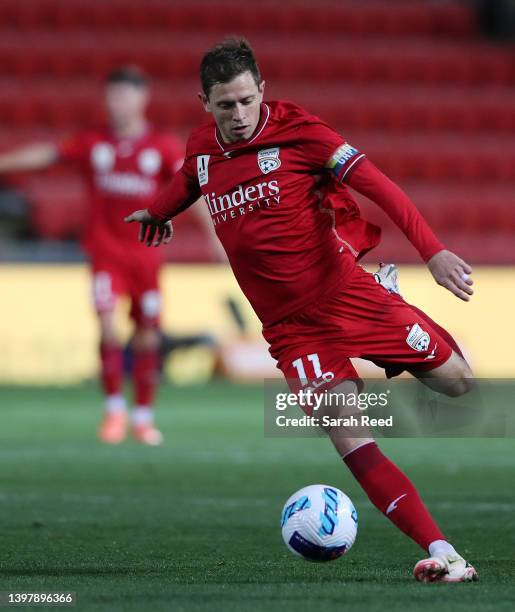 Craig Goodwin of United during the A-League Mens 1st Leg Semi Final match between Adelaide United and Melbourne City at Coopers Stadium, on May 18 in...