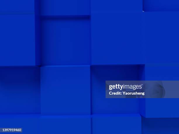 blue 3d abstract  stacking cube blocks,geometric shapes - rectangle pattern stock pictures, royalty-free photos & images
