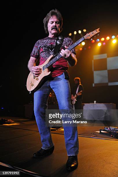 Tom Johnston of the Doobie Brothers performs at Hard Rock Live! in the Seminole Hard Rock Hotel & Casino on February 24, 2012 in Hollywood, Florida.