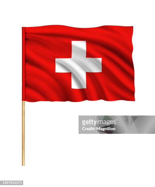 stockillustraties, clipart, cartoons en iconen met flag of switzerland - swiss flag