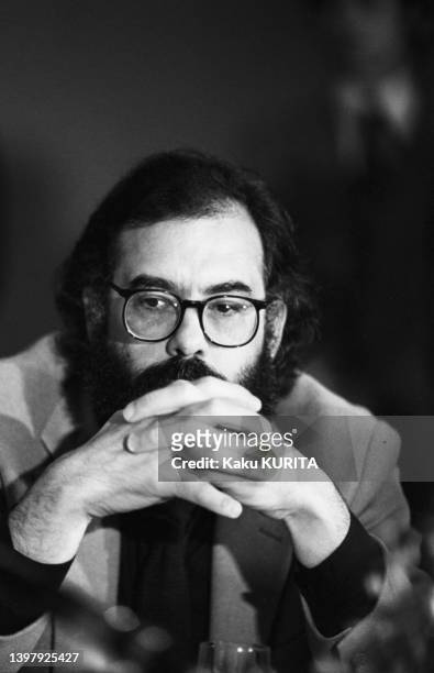 Portrait de Francis Ford Coppola lors d'une conférence de presse à Tokyo, le 24 avril 1980.