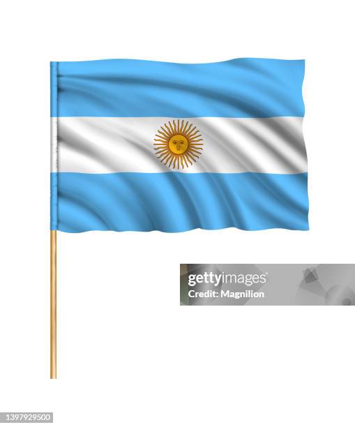 flagge von argentinien vector - argentinische flagge stock-grafiken, -clipart, -cartoons und -symbole