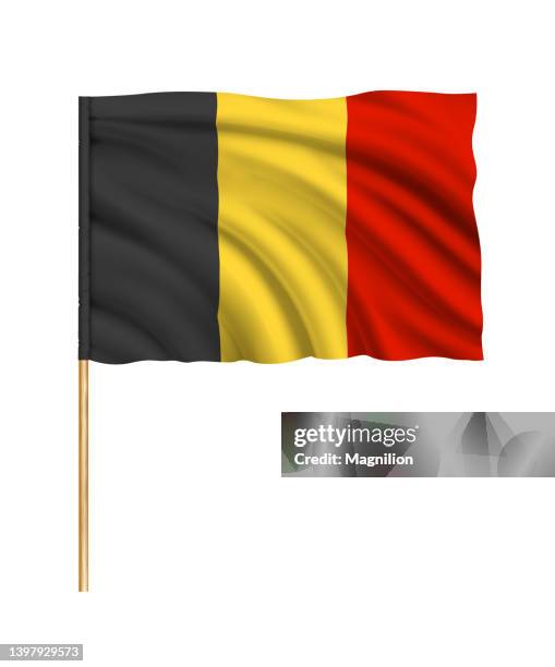 belgian flag - black silk texture stock illustrations