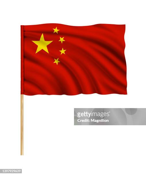 ilustrações, clipart, desenhos animados e ícones de bandeira da china  - bandeira chinesa