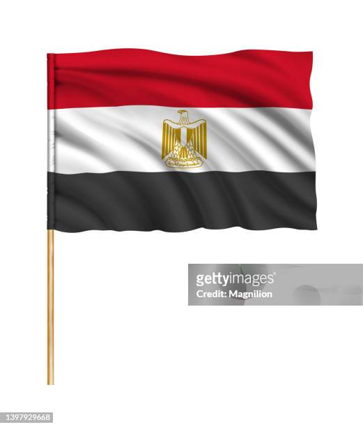 flagge von ägypten - ägyptische flagge stock-grafiken, -clipart, -cartoons und -symbole