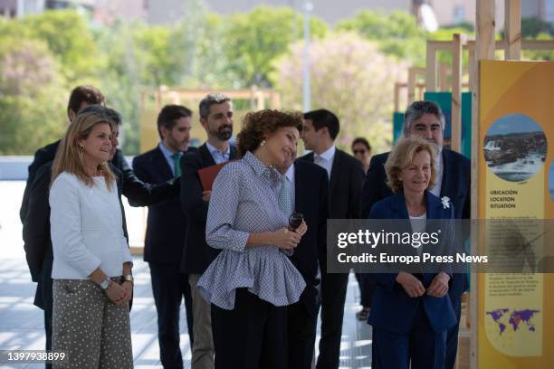 Unesco Director-General Audrey Azoulay ; Spain's ambassador to Unesco, Jose Manuel Rodriguez Uribes , and the president of the Abertis Foundation,...