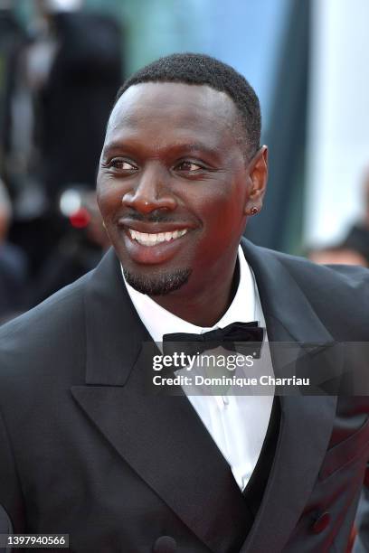 Omar Sy attends the screening of "Top Gun: Maverick" during the 75th annual Cannes film festival at Palais des Festivals on May 18, 2022 in Cannes,...