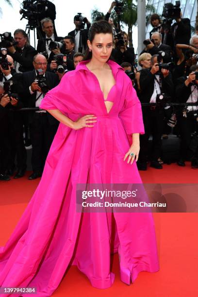 Katherine Langford attends the screening of "Top Gun: Maverick" during the 75th annual Cannes film festival at Palais des Festivals on May 18, 2022...