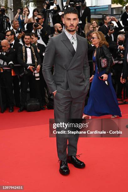 Baptiste Giabiconi attends the screening of "Top Gun: Maverick" during the 75th annual Cannes film festival at Palais des Festivals on May 18, 2022...