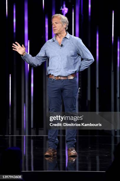 Mike Rowe, Dirty Jobs on Discovery Channel speaks onstage during the Warner Bros. Discovery Upfront 2022 show at The Theater at Madison Square Garden...