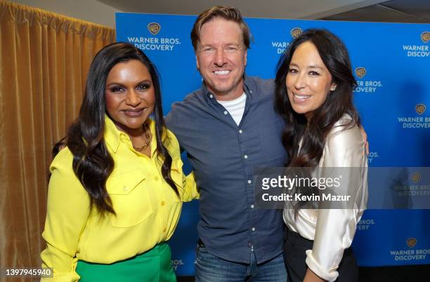 Mindy Kaling, Sex Lives of College Girls on HBO Max, Chip Gaines and Joanna Gaines, Fixer Upper on Magnolia attend the Warner Bros. Discovery Upfront...