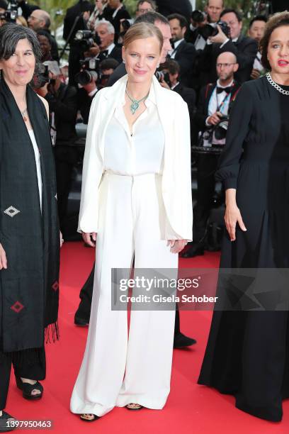 Joanna Kulig attends the screening of "Top Gun: Maverick" during the 75th annual Cannes film festival at Palais des Festivals on May 18, 2022 in...