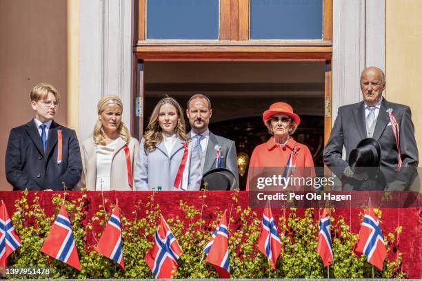 Prince Sverre Magnus of Norway, Crown Princess Mette-Marit of Norway, Princess Ingrid Alexandra of Norway, Crown Prince Haakon of Norway, Queen Sonja...