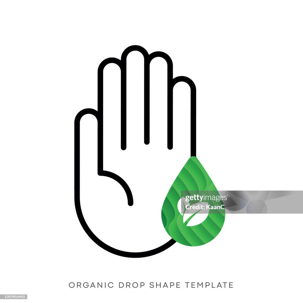 Drop Form Shape Organic Drop Shape Template Abstract Green Color Drop Shape Vector ...