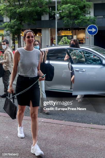 The spokesperson of Mas Madrid in the City Council, Rita Maestre, on her arrival at the presentation of the book 'Politica sin anestesia', by the...