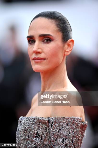 Jennifer Connelly attends the screening of "Top Gun: Maverick" during the 75th annual Cannes film festival at Palais des Festivals on May 18, 2022 in...