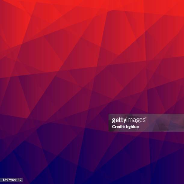 ilustrações de stock, clip art, desenhos animados e ícones de abstract geometric background - polygonal mosaic with red gradient - red background