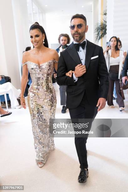 José Bastón and Eva Longoria are seen during the 75th annual Cannes film festival at on May 18, 2022 in Cannes, France.