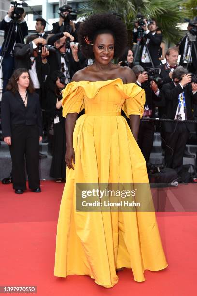 Viola Davis attends the screening of "Top Gun: Maverick" during the 75th annual Cannes film festival at Palais des Festivals on May 18, 2022 in...