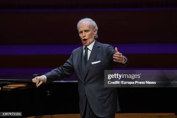 Singer Josep Carreras during the benefit concert of the Fundacio Montserrat Caballe at the Barcelona Auditorium, on 18 May, 2022 in Barcelona,...