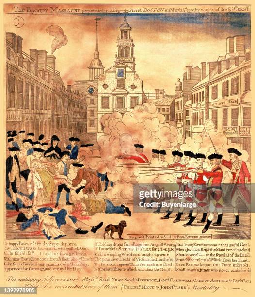 Paul Revere. Boston, Massachusetts 1735-1818 Boston, Massachusetts. The Bloody Massacre perpetrated in King Street Boston on March 5th 1770, by a...