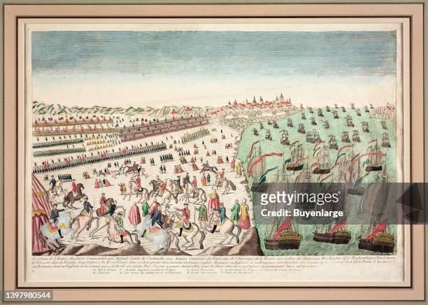 Reddition de l'armée Angloises commandée par Mylord Comte de Cornwallis aux armees combinées des Etats Unis de l'Amerique et de France aux ordres...
