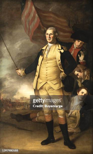 George Washington at the Battle of Princeton by Charles Willson Peale . Artist Charles Willson Peale, 1784