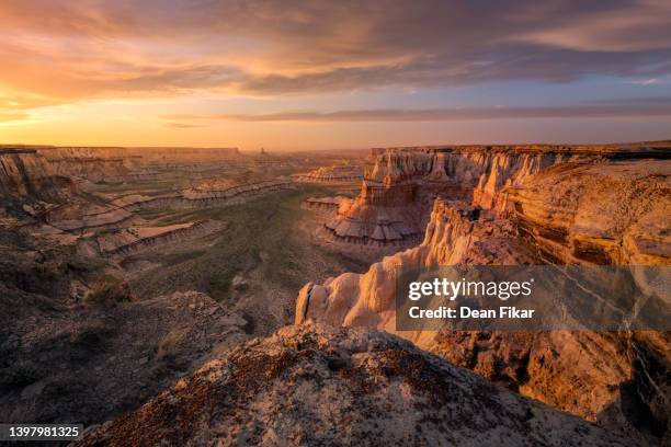 coal mine canyon at sunset - canyon stock pictures, royalty-free photos & images