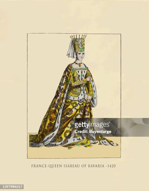 Fashion plate printed in the book, Thomas Hailes Lacy's Female Costumes Historical, National and Dramatic in 200 plates. Published by THIACY in...